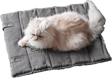 Килимок для собак великих порід, прямокутний, для суглобів, двосторонній, літо/зима, легко переносити, не деформується, машинне прання (S (45 x 60 см), антрацит)