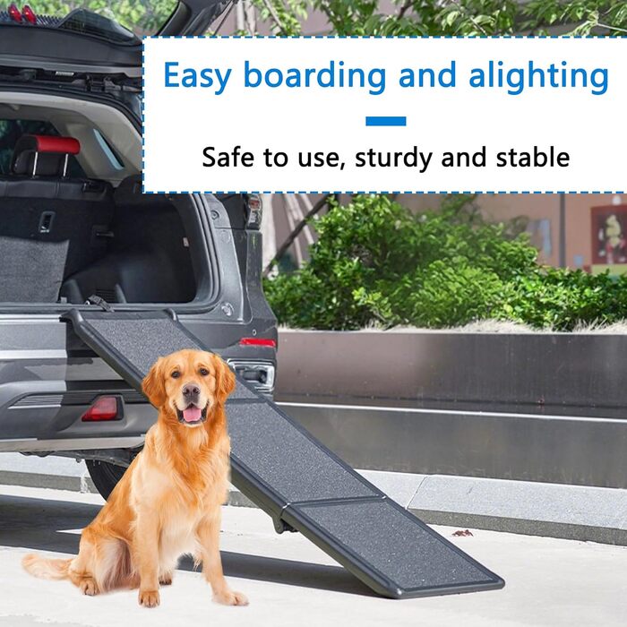 Рампа для собак Premium, 180 см, для авто, SUV, вантажівки, складна, 70 кг, антиковзка