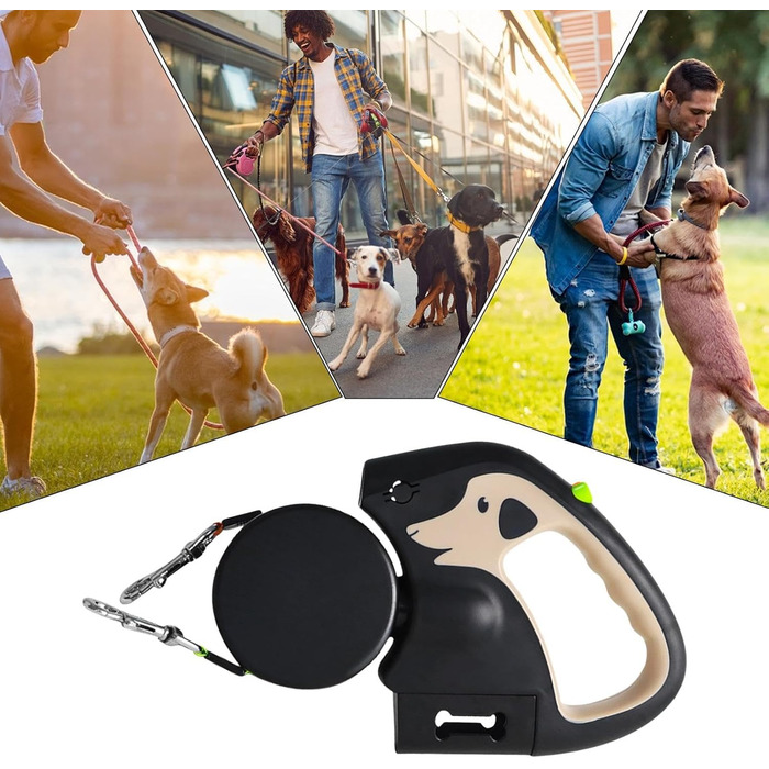 Автоматичний поводок для собак, 3 метри, міцний, для прогулянок, подорожей, тренувань, хакі