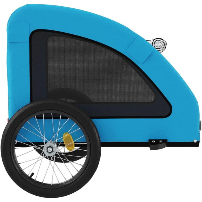 Фahrраd-причіп для собак блакитний Oxford-тканина та залізо 125x63x66 см. Причіп для тварин, велосипедний причіп для собак, для собак та інших тварин