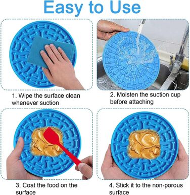 Лежанка-лежак для собак з силікону з присосками, антистрес, навчання, відволікання, без запаху