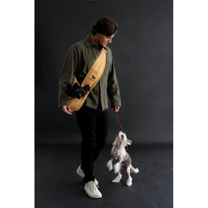 Сумочка для собак Noah & Paw для маленьких собак до 10 кг, з регульованим плечовим ременем та м'яким хутром, 3X захист, переноска для тварин з веганської шкіри