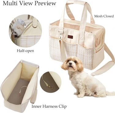 Сумка-переноска для собак та котів, велика, Beige 2, L (41x18x30 см)