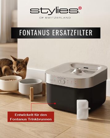 Бездротовий фонтан-питилка для котів Fontanus на 2,5 л з датчиком руху та акумулятором 5000 мАг (з фільтром)