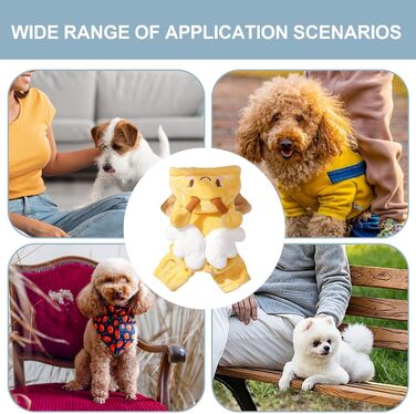 Жовтий светр для собак з флісу, розмір M: для малих, середніх та великих порід, для дому, прогулянок та подорожей