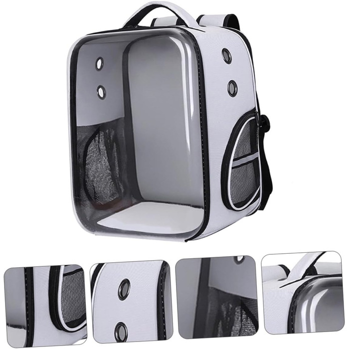 CIYODO Транспортна сумка для домашніх тварин: складана, прозора, з міцного PC та дихаючого Оксфорду. Підходить для собак та котів.