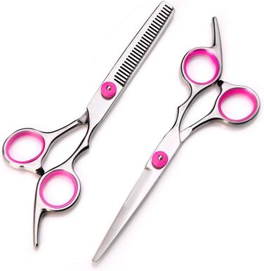 Набір професійних ножиць для грумінгу домашніх тварин 6.0 дюймів (5 шт.) з нержавіючої сталі, для стрижки та витончення шерсті, для салонів та грумерів