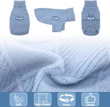 Пуловер для собак великих порід EMUST, еластичний, з рукавами, теплий, для осені та зими, зелений/синій (XXXX-Large)