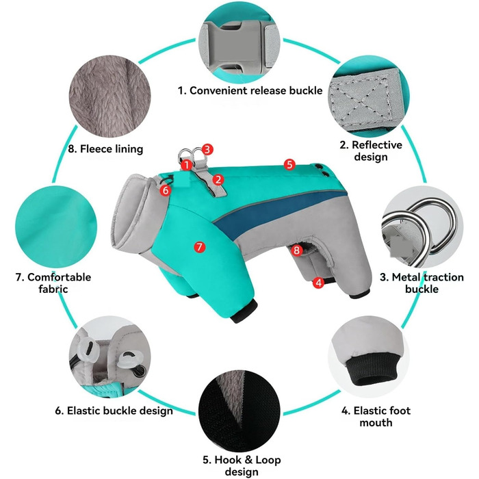 Теплий флісовий халат для собак, модний, з відбиваючими елементами, для цуценят, для холодної погоди, з D-посиланнями, регульований, кольоровий, з патчами, сніговий костюм для маленьких собак, чорний, L
