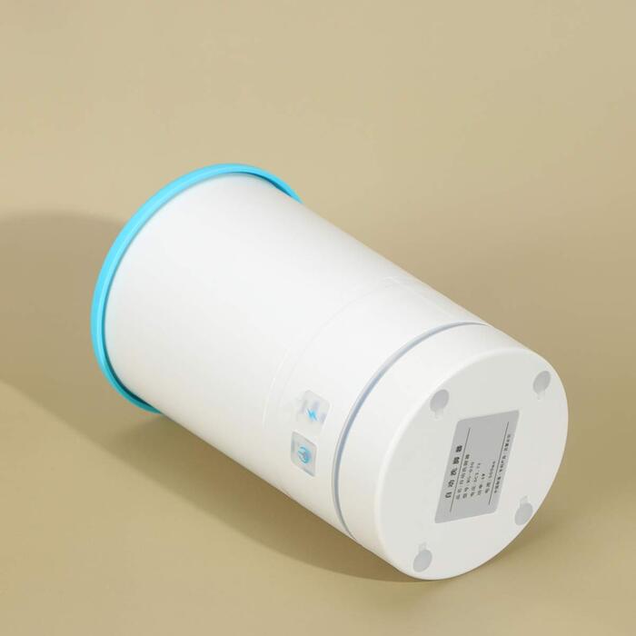 Машина для миття лап тварин FRCOLOR з силікону, USB-зарядка, ротаційна щітка, блакитний/білий колір, 16.4*10.4*2.3 см