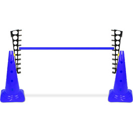 Кінцева перешкода Sportikel24 50 см зі стержнем 100 см – для аджиліті, стрибків та слалому, для собак, коней та дітей (Блакитна)