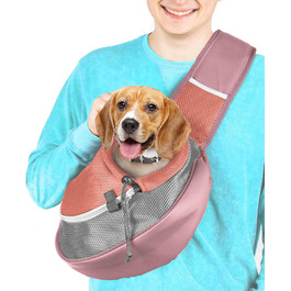 Сумка-переноска для тварин, м'яка, рожева/коричнева, до 4,5 кг (для собак, кошенят, Yorkie, Malteser, Chihuahua)
