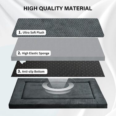 Підстилка для собак WESTERN HOME - м'яка, зручна, неслизька, для великих, середніх та маленьких собак, 107 x 69 x 4 см