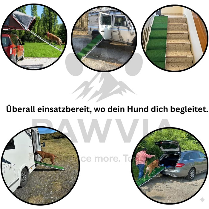 Рампа для собак Extra Lange – 2,6 м, телескопічна, з алюмінію – для великих собак, сумісна з SUV, автодомом та легковими автомобілями – Made in Germany