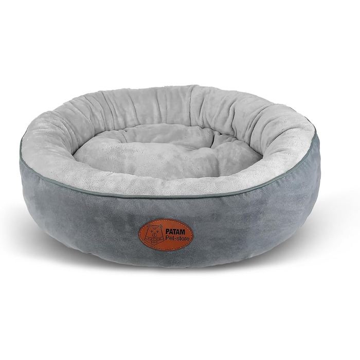 Кругле ліжко для собак та котів Fufi Large, 71 см, з м'якими краями, універсальне, нековзне, знімне, для прання в машині