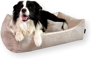 М'яке ліжко для собак 4L Textil Molly - зручне собаче ліжко-корзинка, 60x40 см, бежеве. Знімна та пральна наволочка, підходить для середніх собак.