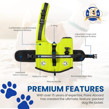 Рятувальний жилет для собак Fido Pet Products, розмір 2XS, жовтий