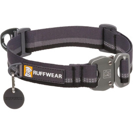 Собачий нашийник RUFFWEAR Top Rope, середній розмір, міцний і зручний, для прогулянок, базальтово-сірий, M (36–51 см)