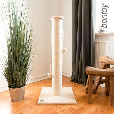 Драпальня для котів Bontoy Kratzstamm Paul I 40 x 40 x 90 см - стабільна з двома іграшковими м'ячиками