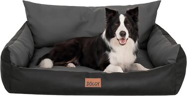 Водонепроникне ліжко для собак великих порід, 106x80 см, Graphit. Софа-ліжко для собак середніх та великих порід Joker. Знімний килимок, екологічна тканина Oeko-Tex.