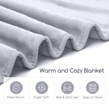 М'яка флісова ковдра для собак Nobleza, 160x100 см, сіра