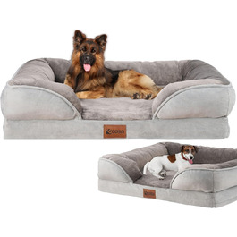 Ортопедичне ліжко для собак Ecosa®: велике, середнє, маленьке. Зручне, миється, знімний чохол