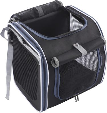 Клітка-переноска для тварин на велосипед, 36x25x36 см, чорна