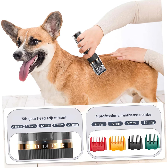 Машинка для стрижки тварин Happyyami: бездротова, тиха, з LED-дисплеєм та насадкою для собак та котів