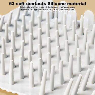 Електрична мийка для лап собак, USB-зарядка, для маленьких, середніх та великих собак, білий/рожевий колір