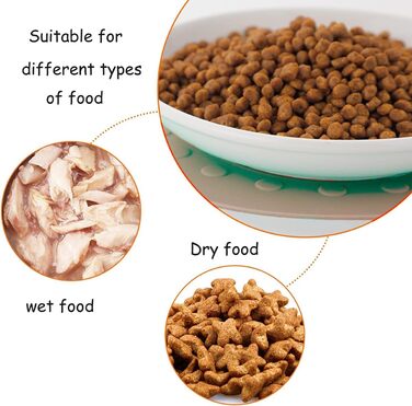 Набір мисок для котів, 2 шт., чорні, підняті, запобігають болю в шиї, широкі, антиблювотні, з антиковзним килимком