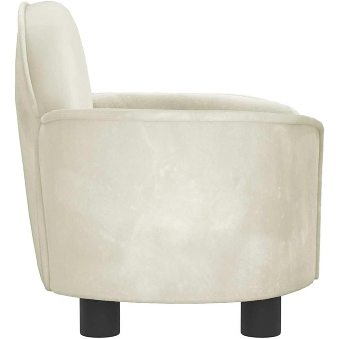 Крісло-ліжко для собак, м'яке ліжко для тварин, лежанка для маленьких собак та котів, оксамит, кремовий колір