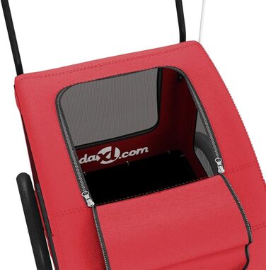 Фургон для собак VidaXL - червоний, 45 кг, Oxford-Gewebe, з прапором та відбивачами