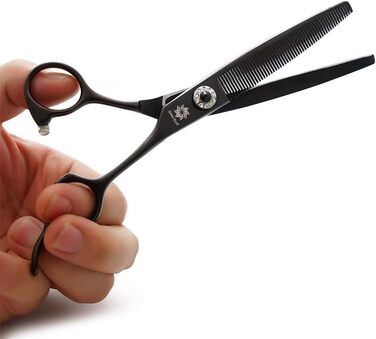 Професійна витончувальна ножиця для грумінгу тварин 6,5 дюймів, нержавіюча сталь, фіолетовий/чорний