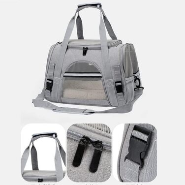 Транспортна переноска для собак Koomuao, рожева: дихаюча, складна, з м'якою підстилкою та плечовим ременем