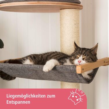 Дряпак для котів Kerbl Dolomit XL Tofana, сірий, 185 см, компактний, зі знімними подушками
