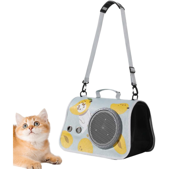 Сумка-переноска для тварин | Сумка на плечі для транспортування котів у подорожах, органайзер з регульованими плечовими ременями для походів, кемпінгу, подорожей та прогулянок