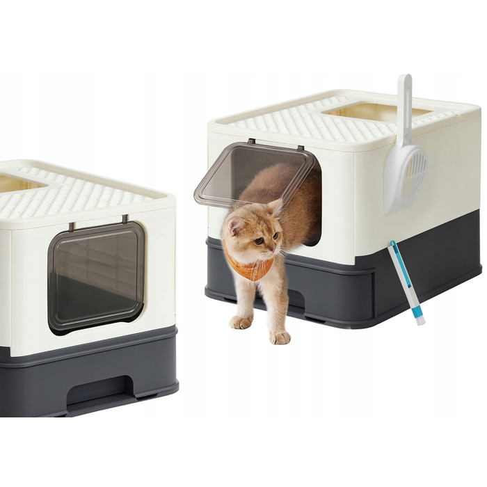 Закритий лоток-туалет для котів Feandrea від Songimcs, 54,3 см x 42,5 см x 37,8 см