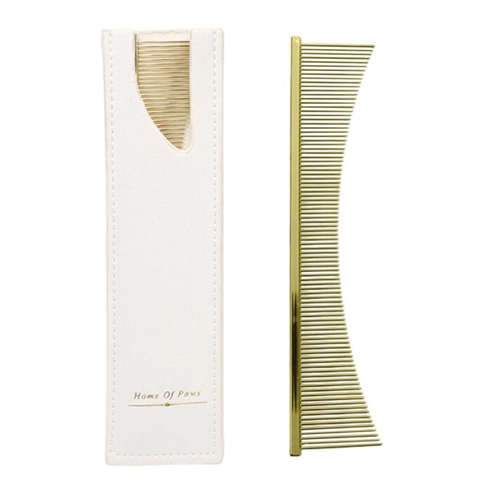 Гребінець для собак та котів, щітка для грумінгу, аксесуари для догляду за шерстю, для довгошерстих порід, щоденне використання, сезон линьки, для цуценят (золотий)