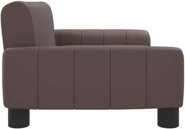 Крісло-ліжко для собак та котів з екошкіри, коричневе, 70x45x30 см - зручне місце для відпочинку вашого улюбленця