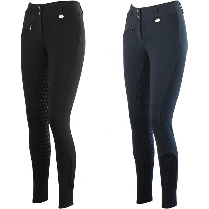 Лазура - зимові рейтузи для жінок та дітей Comfort з силіконовим повним сидінням та передньою кишенею | теплі рейтузи для їзди верхи в темно-синьому або чорному кольорі | рейтузи для верхової їзди розміри 104-176 та 36-48 | Лазура