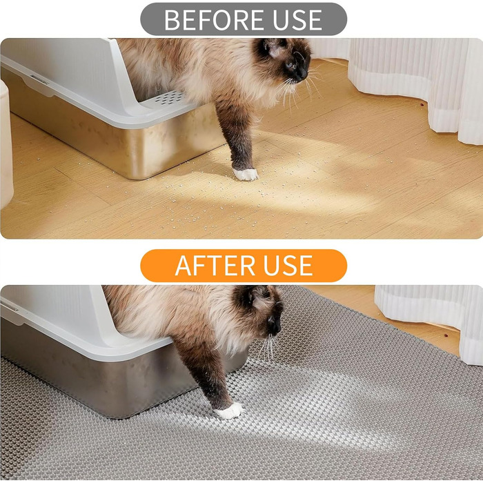 Килимок для котячого туалету Asoway Katzenklo 80x60 см, вологостійкий, з антиковзаючим покриттям, двошаровий, з дизайном стільових сот