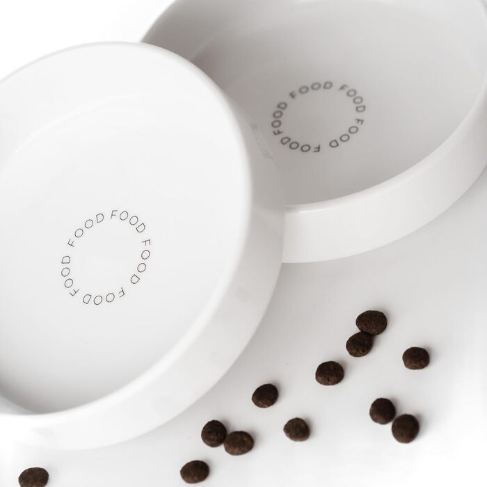 Керамічна годівниця для котів Minty&Marla® Food | Біла, преміум-якість