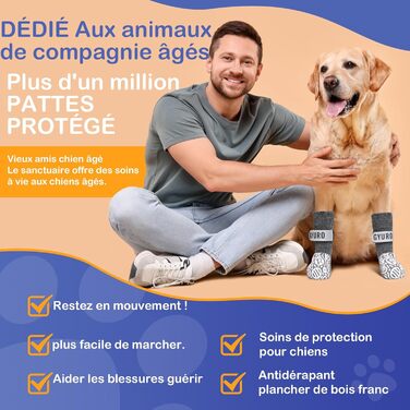 Антиковзаючі собачі шкарпетки для дому (XXL, сірий) - захист лап від слизькості та подряпин