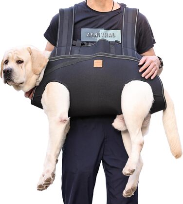 Сумка-переноска для собак, рюкзак для собак, підтримка лап, шлейка для собак, переноска для літніх собак, травми суглобів, артрит, підйом та спуск сходами, параліч, XXL (22,7–29,9 кг)