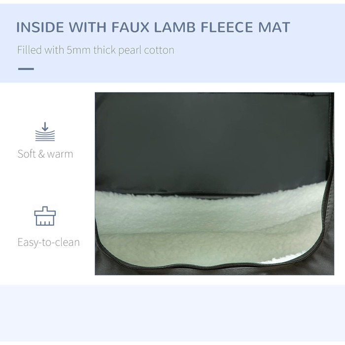 Транспортувальна переноска для тварин PawHut 80 см, сіра, M - для котів та собак