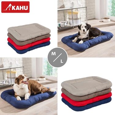 Ортопедичне ліжко для собак KAHU® з віскоеластичною піною (50x76 см) • М'яке, легко миється • Водовідштовхувальне, блакитне ліжко для собак