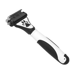 Щітка для вичісування шерсті собак та котів - двостороння, для видалення підшерстка та ковтунів (Pfoten)