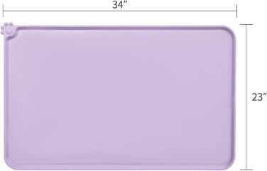 Силіконова килимок для годування собак та котів AUDWUD, водонепроникний, антиковзний, 87x58 см, квітка гібіскус