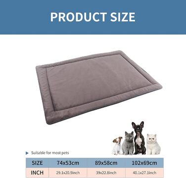 М'який килимок для собак та котів IEUUMLER: теплий, неслизький, легко миється (89x58 см, світло-коричневий)