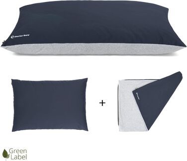 М'яке ліжко для собак великих порід Country від Doctor Bark, зелений колір, розмір L, легко миється, знімний чохол